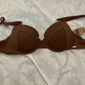 Pink nwt brown pushup swim